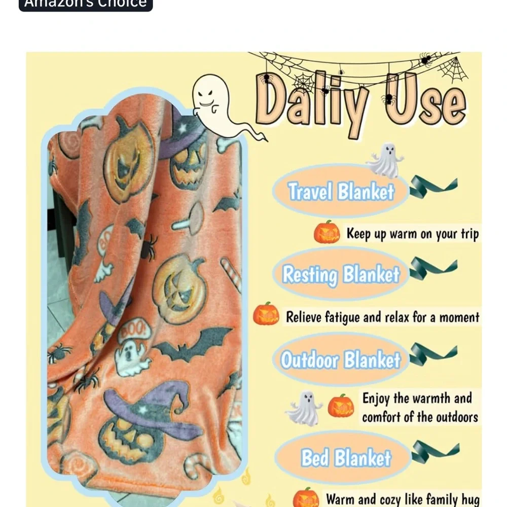 Halloween Pumpkin Blanket